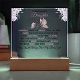 Gift For Daughter From Mom, Gift For Daughter, Acrylic Love Keepsake for Daughter, Special Memory Plaque